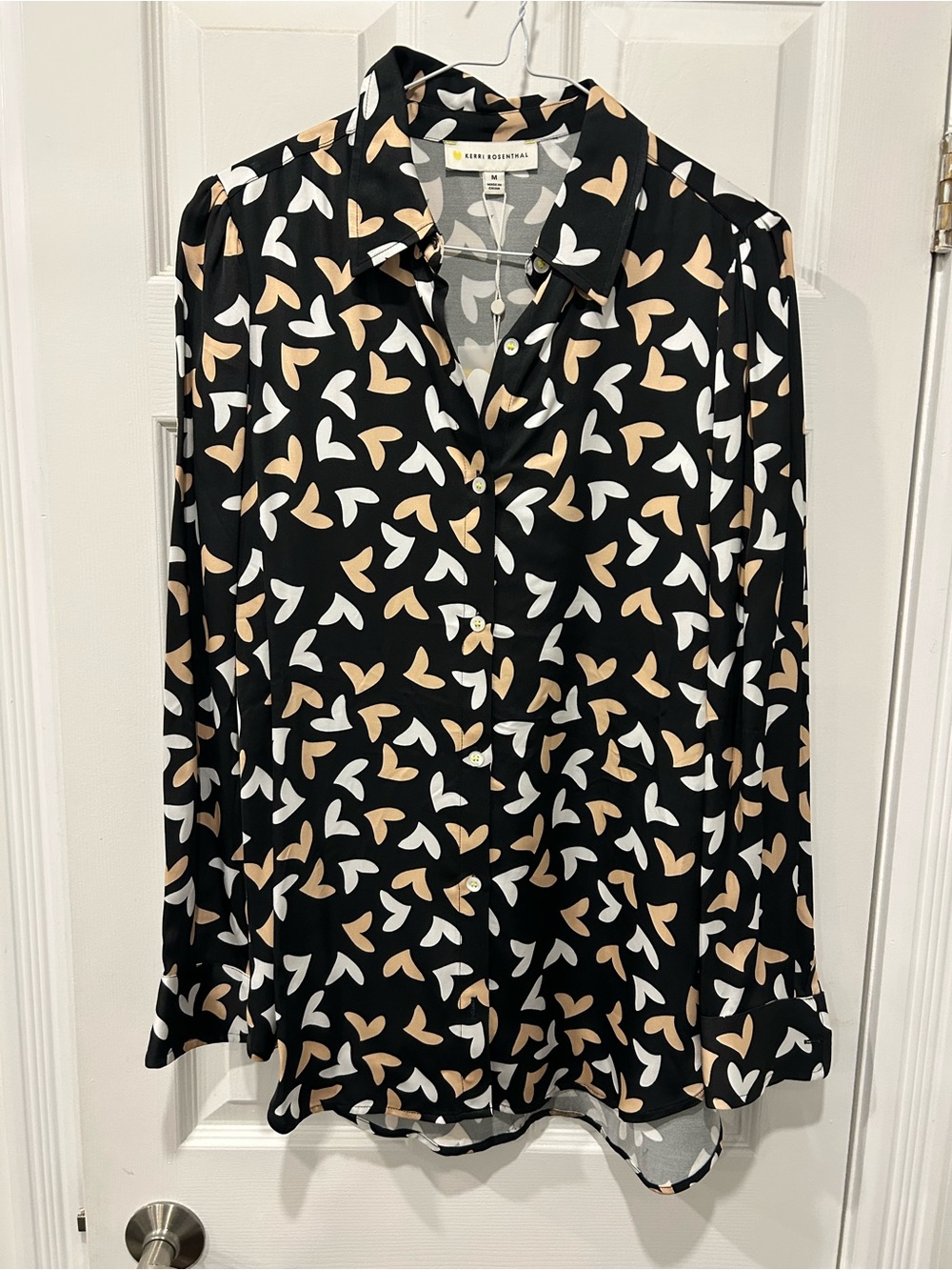 Kerri Rosenthal Mia Shirt Puff Sleeve Hearts